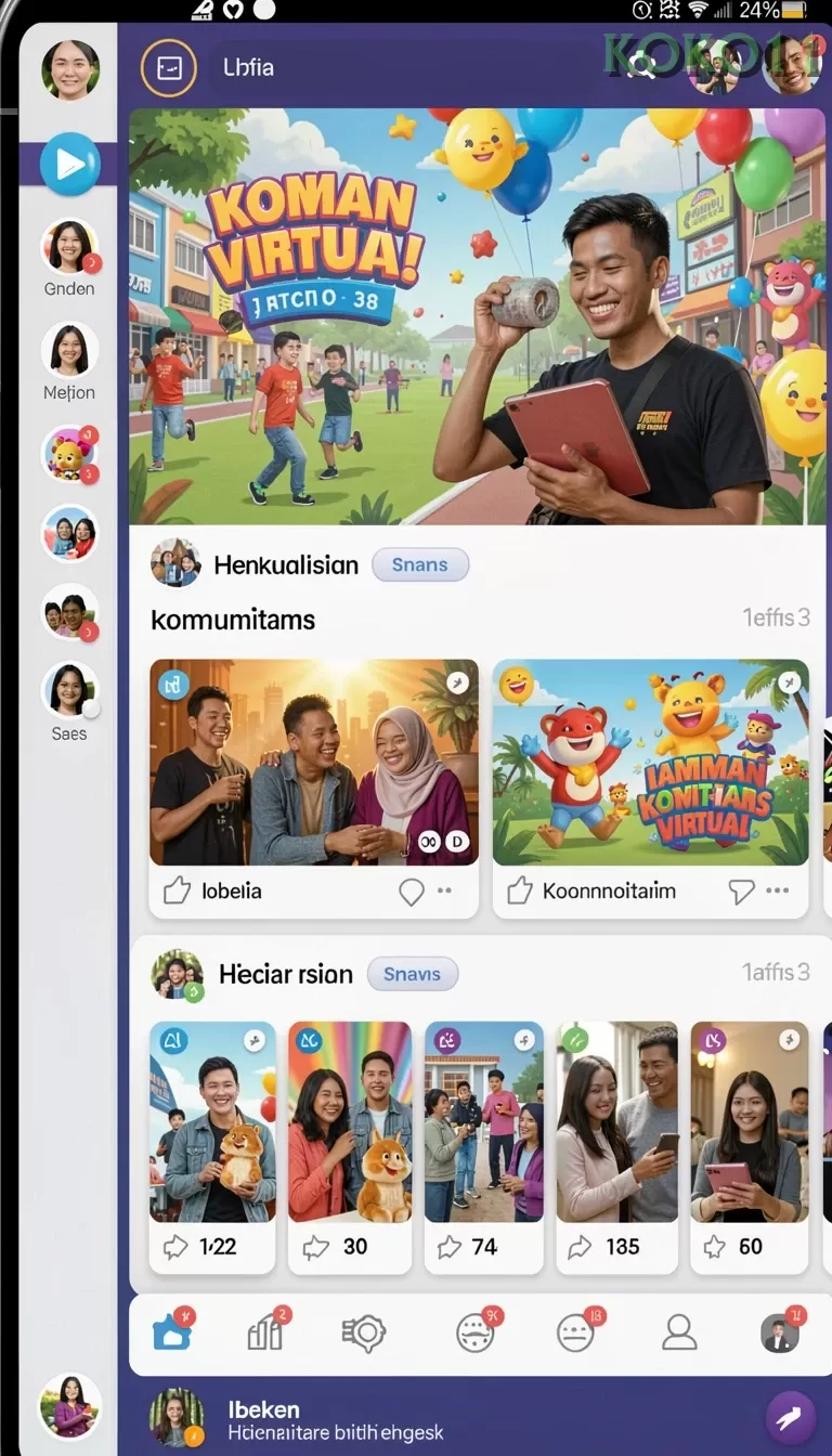Cuplikan layar GOCAP123 — menu navigasi